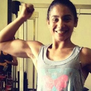 Teen muscle girl Fitness girl Karina